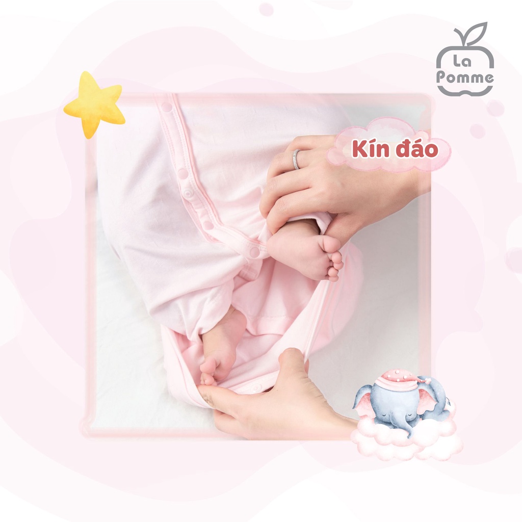 Túi ngủ sơ sinh La Pomme chú voi Dummo dành cho bé trai bé gái sơ sinh