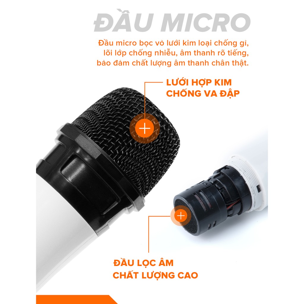 Micro Không Dây COK ST-122 ( 2 Micro) - phù hợp với mọi loa kéo &amp; dàn âm ly - Hàng mới chính hãng bảo hành 6 tháng