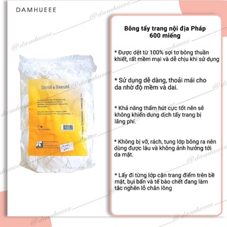 Bông tẩy trang Pháp 500 miếng siêu thích