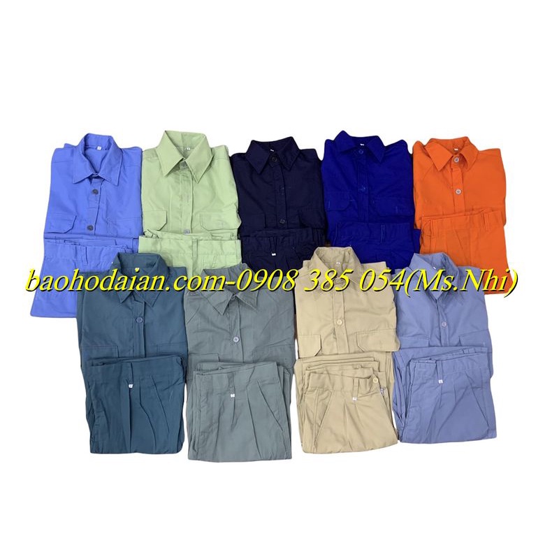Quần áo bảo công nhân giá rẻ chất vải si thoáng mát- Hình thật