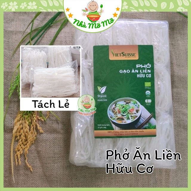 Phở Gạo Ăn Liền Hữu Cơ Vietsuisse Cho Bé Ăn Dặm - Nhà Mỡ Mỡ