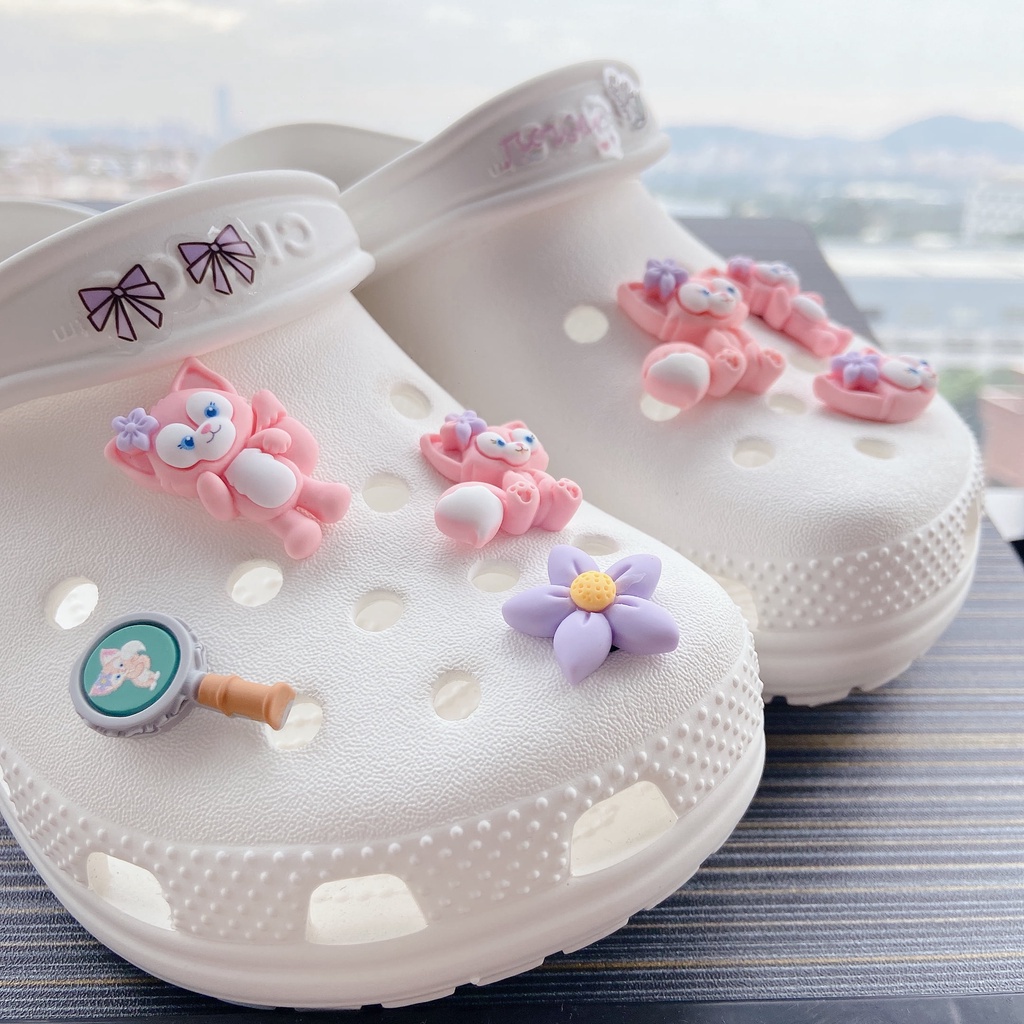 Bộ 7 phụ kiện gắn giày crocs tự làm trang trí thời trang