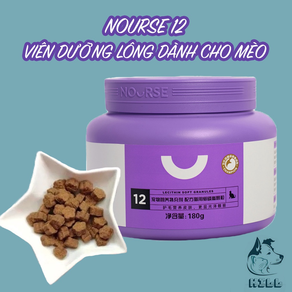NOURSE 12 - VIÊN DƯỠNG LÔNG DÀNH CHO MÈO - HILL PETSHOP