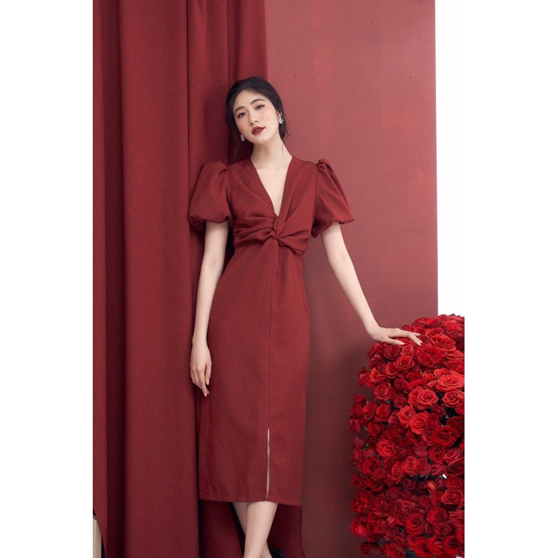 ĐẦM VÁY MERRY 8 RẬP THIẾT KẾ - DÁNG MAXI DÀI KHÔNG KÈM HOA CÀI | BigBuy360 - bigbuy360.vn