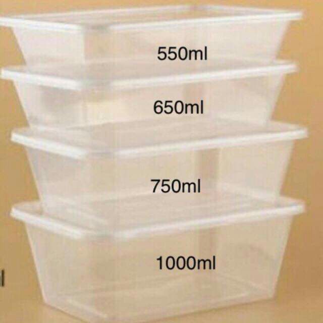 Lock 10 hộp nhựa chữ nhật  Microwave 650ml