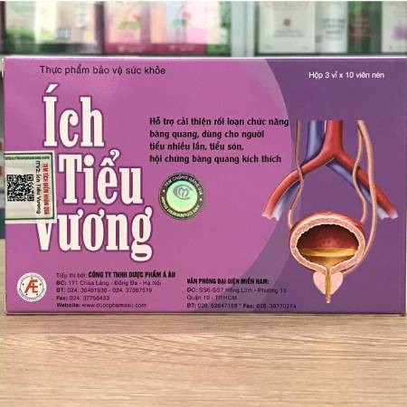 Ích tiểu vương - Hỗ trợ giảm tình trạng tiểu són, tiểu nhiều lần (Hộp 30 viên)