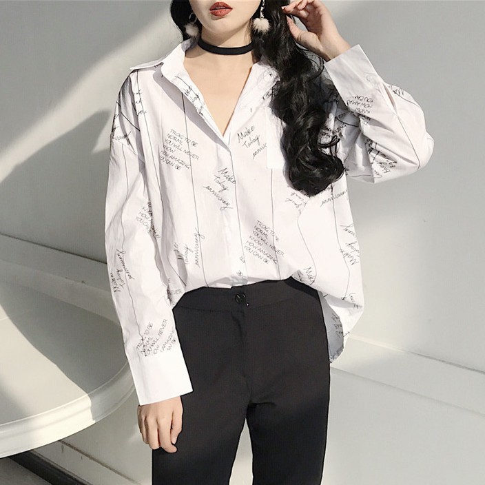 ÁO SƠ MI CHỮ NỔI ULZZANG(kèm hình thật) | BigBuy360 - bigbuy360.vn