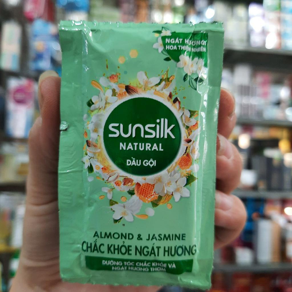 DÂY 12 GÓI DẦU GỘI SUNSILK NATURAL MỀM MƯỢT TOẢ HƯƠNG - CHẮC KHOẺ NGÁT HƯƠNG 6G