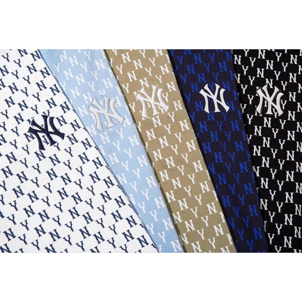 Áo Thun Tay Ngắn Thêu Chữ Thời Trang Cho Cặp Đôi mlb Áo Thun 5#