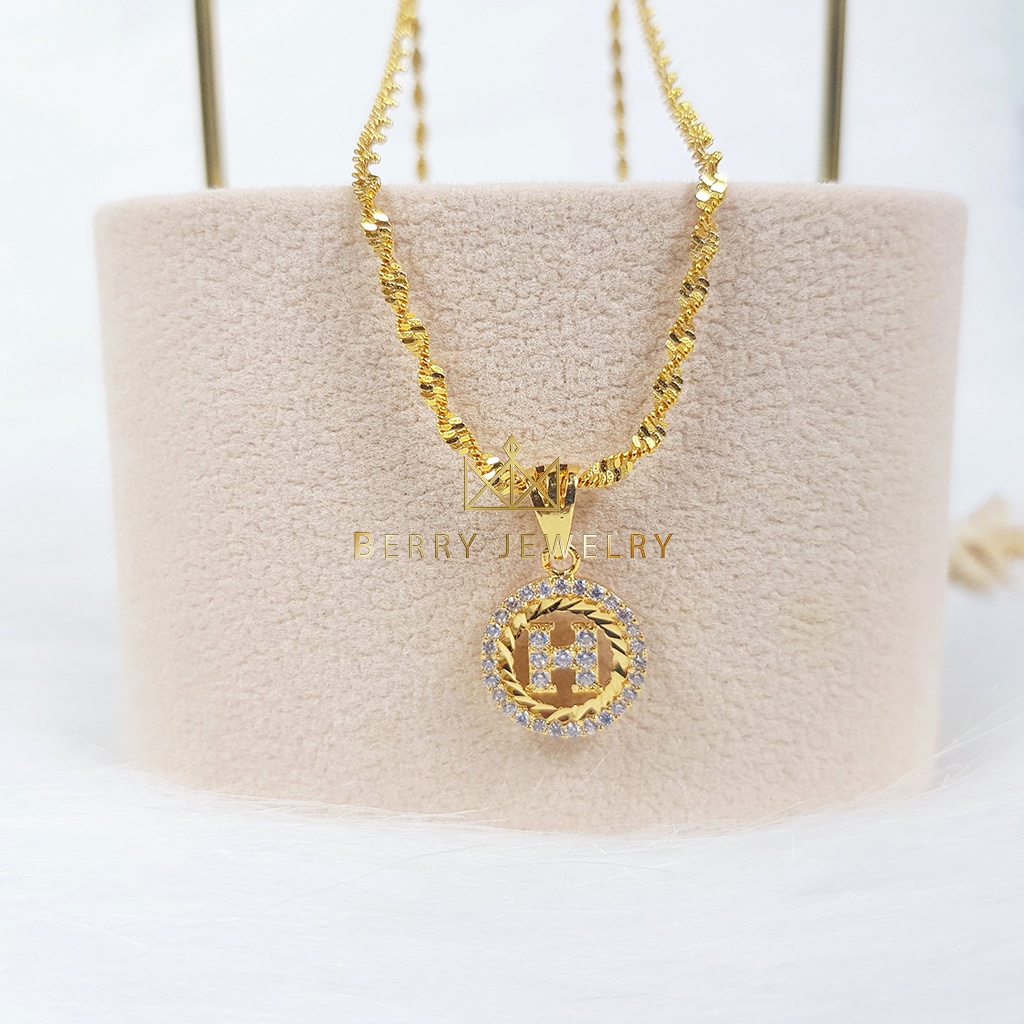 Dây Chuyền, Vòng Cổ Nữ Dạng Dây Mì Xoắn Túi Lộc Đính Đá Sang Trọng Bền Màu B2121TL