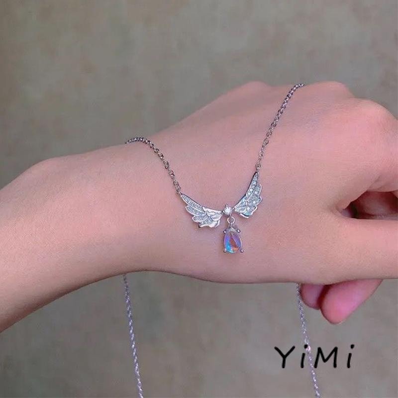 Vòng cổ Mặt Đôi Cánh Thiên Thần Đính Đá Pha Lê Thời Trang