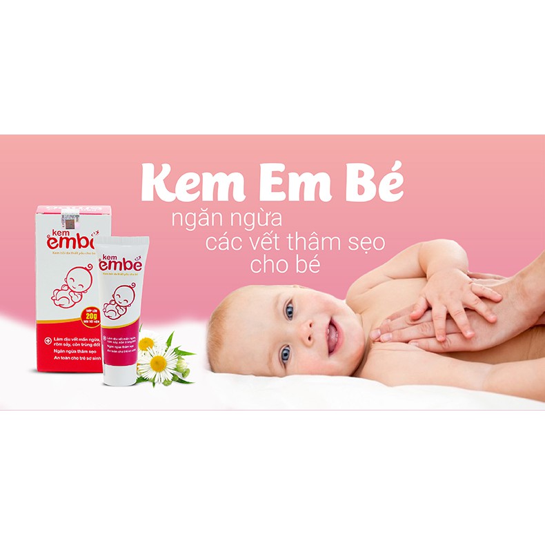 Kem Em Bé - Làm dịu vết mẩn ngứa, rôm sẩy, côn trùng đốt. Ngăn ngừa thâm sẹo. An toàn cho trẻ sơ sinh (Tub 20g)