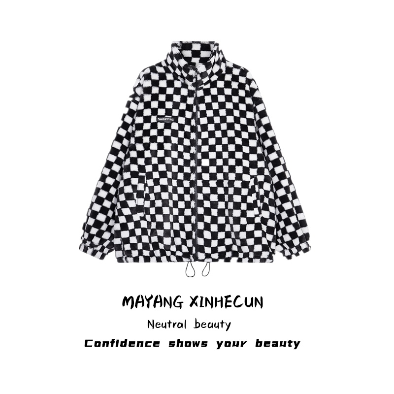 [ORDER] Áo khoác nỉ bông họa tiết sọc caro | BigBuy360 - bigbuy360.vn