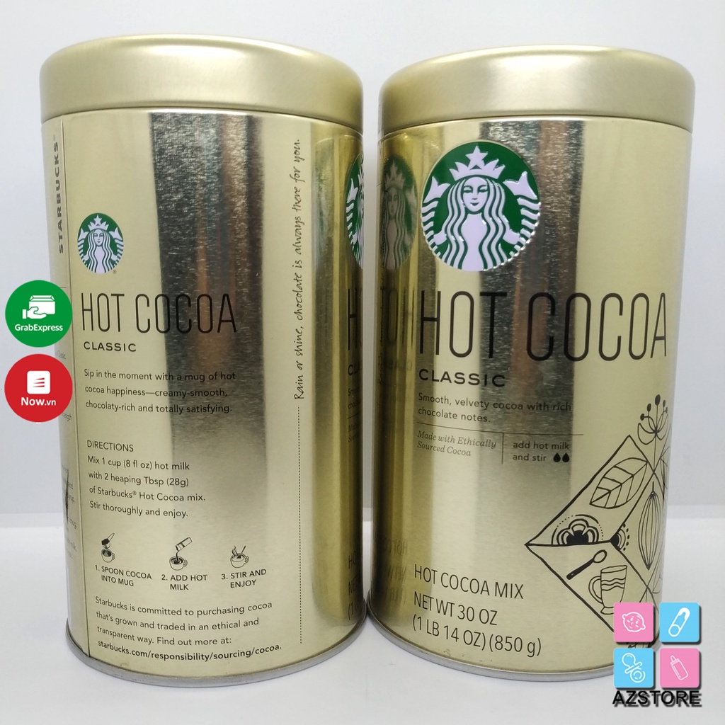 Bột cacao Hot Cocoa Classic - STARBUCKS Hot Cocoa Classic 850g Mỹ