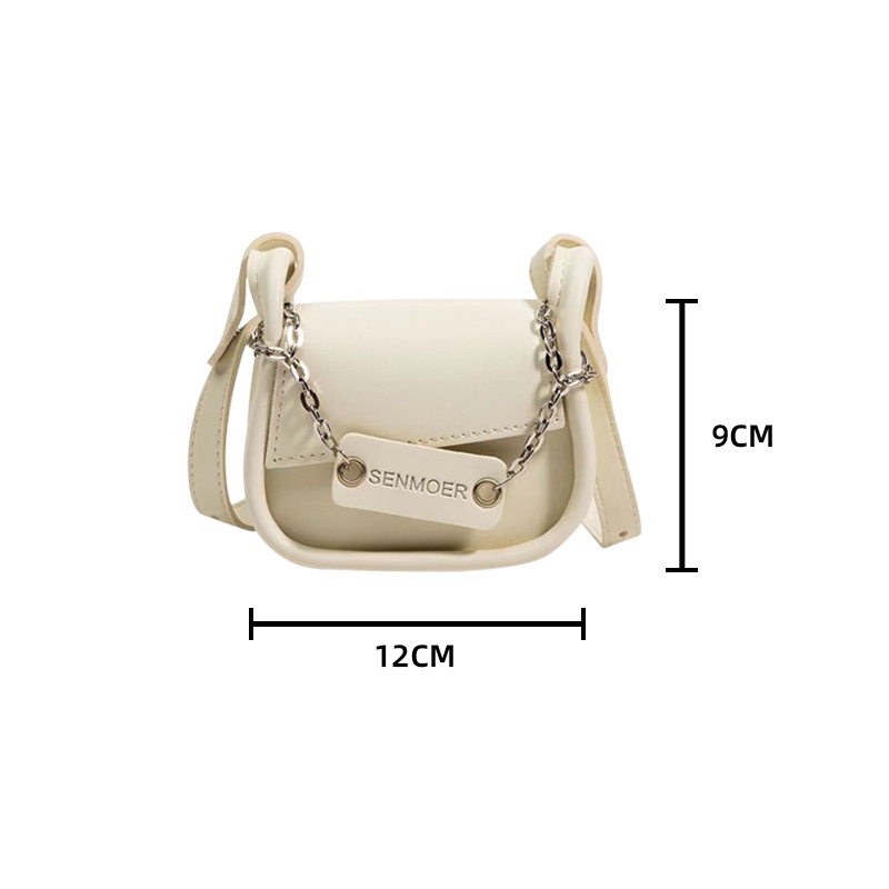 Túi đeo chéo mini màu sắc thời trang túi yên ngựa cao cấp túi hộp vuông