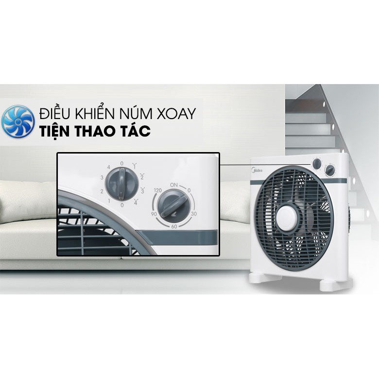 Quạt điện hộp Midea KYT30-15A. HÀNG CHÍNH HÃNG BẢO HÀNH 12 THÁNG