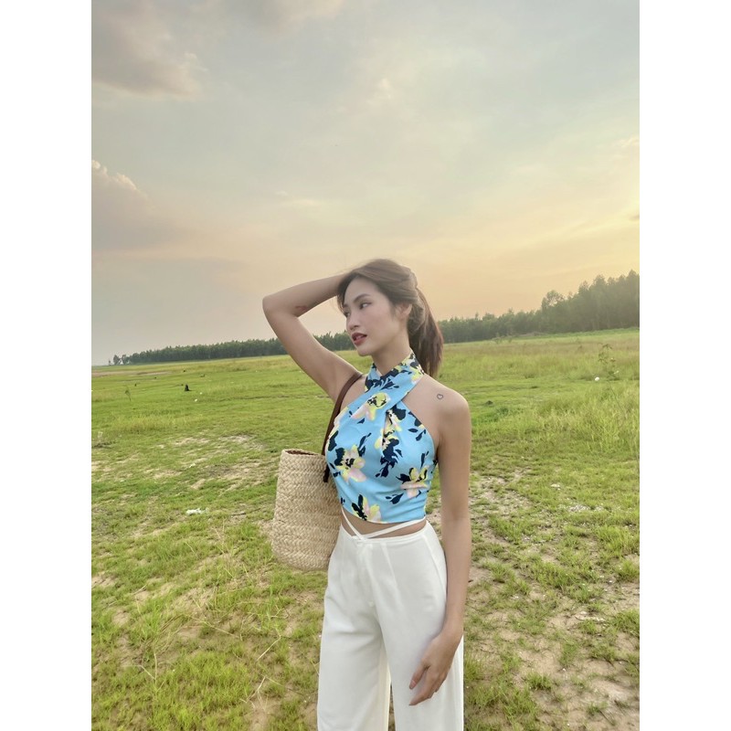 Áo xoắn cổ summer