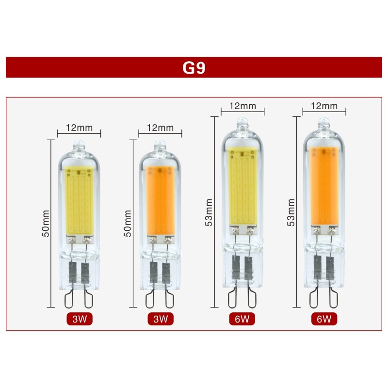 Bóng Đèn LED G4 G9 3W 6W 220V COB Thay Thế 40W 60W Chuyên Dụng Cho Đèn Chùm