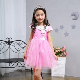 Váy Elsa màu hồng