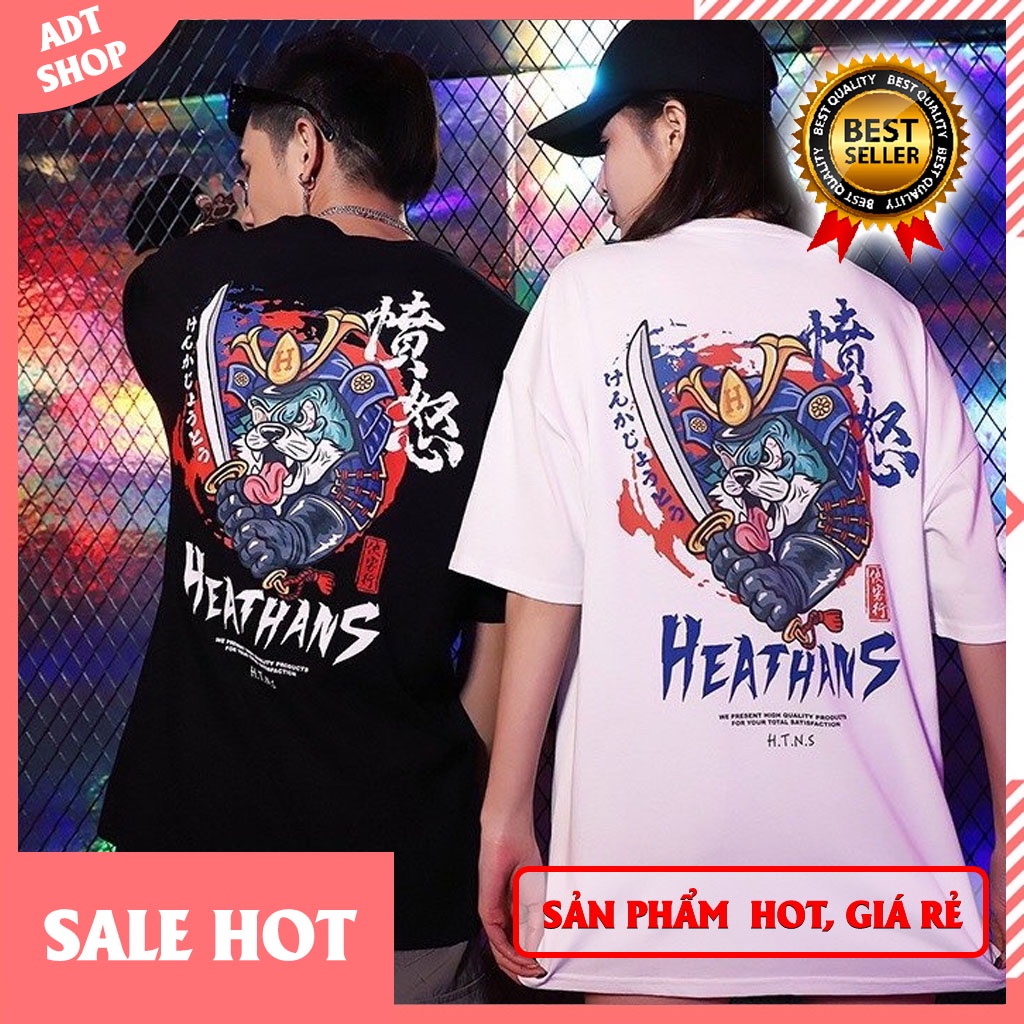 ÁO THUN NAM NỮ MÈO CẦM KIẾM SAMURAI NHẬT BẢN FROM RỘNG HOT TREND MẠNH MẼ Độc đẹp giá rẻ