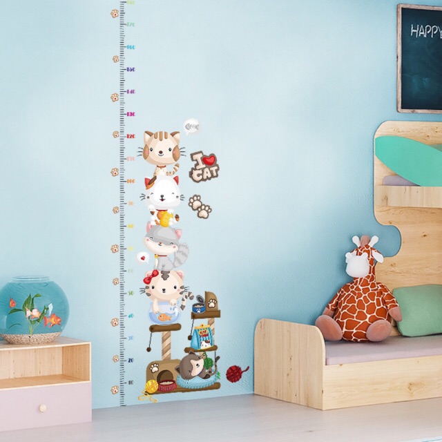 Decal Dán Tường Đo Chiều Cao Cho Bé Tấm To DC180