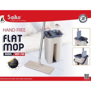 Cây lau nhà vắt phẳng thông minh xoay 360 độ SAIKO MOP-F06 thế hệ mới.