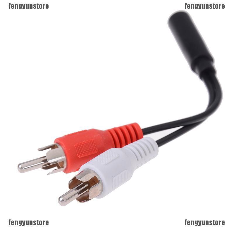 Dây cáp chuyển đổi cổng cắm âm thanh 3.5mm sang 2 đầu RCA 2 trong 1