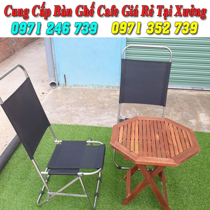 Bàn ghế xếp inox cafe cao cấp giá rẻ tại xưởng