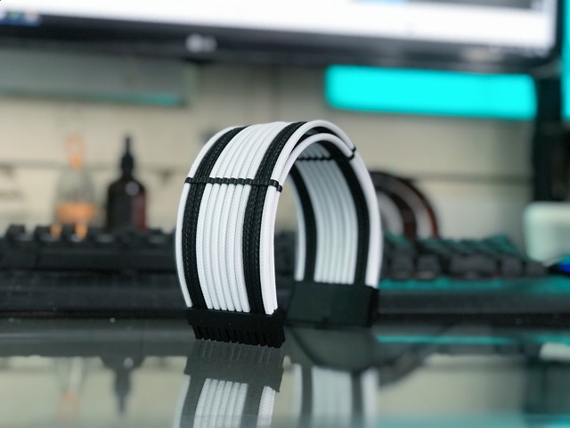 Dây nguồn bọc lưới Nối Dài 24pin-8pin-6pin-4pin lõi đồng bọc Silicon