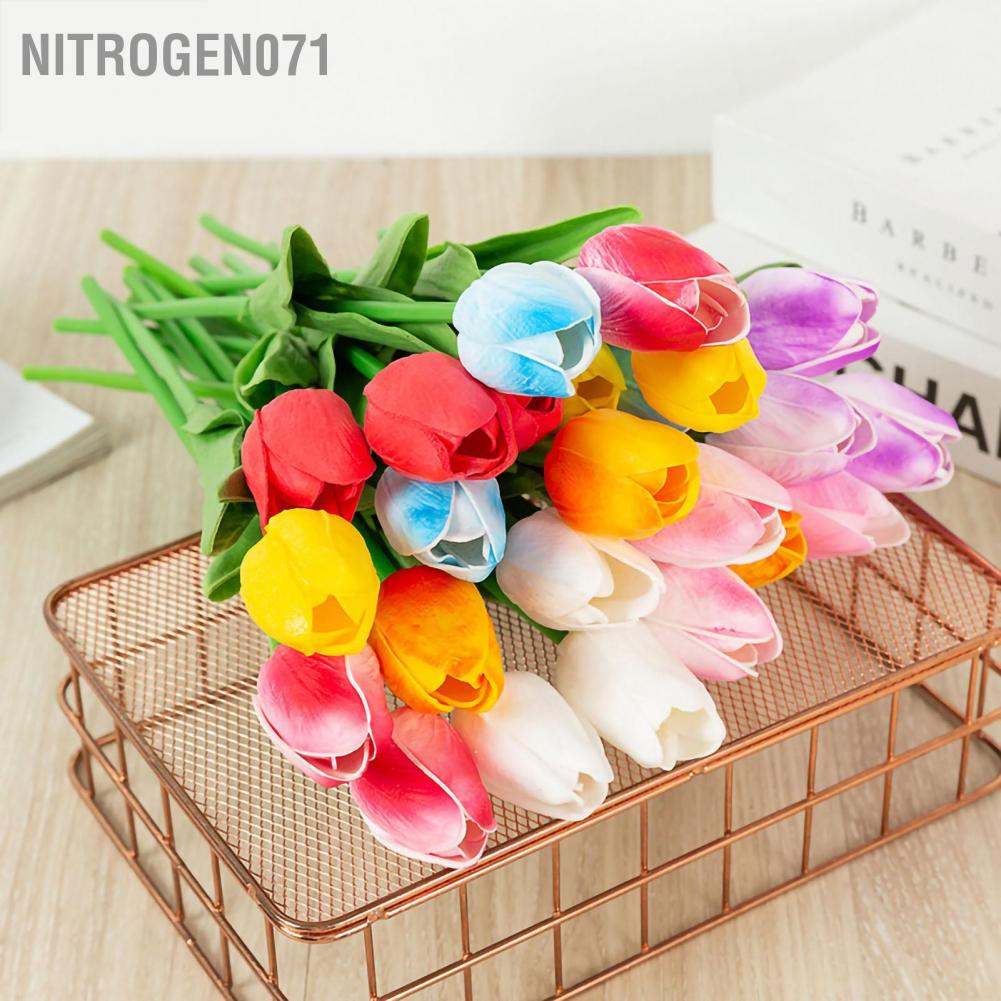 Hoa tulip mini nhân tạo cho trang trí tiệc cưới nhà ở khách sạn sự kiện