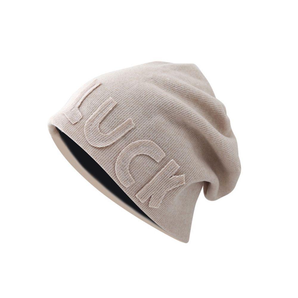 Mũ Beanie Dệt Kim Cao Cấp Màu Trơn Dễ Thương Cho Nữ