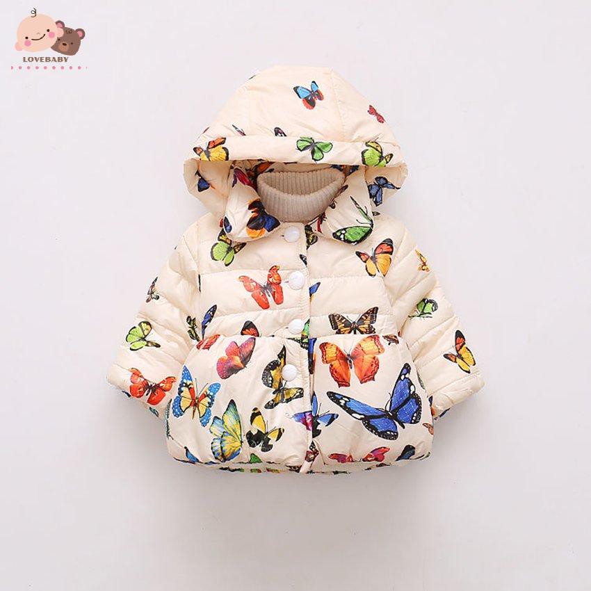 Áo Khoác Giữ Ấm Tay Dài Với Họa Tiết Đáng Yêu Dùng Cho Bé Gái