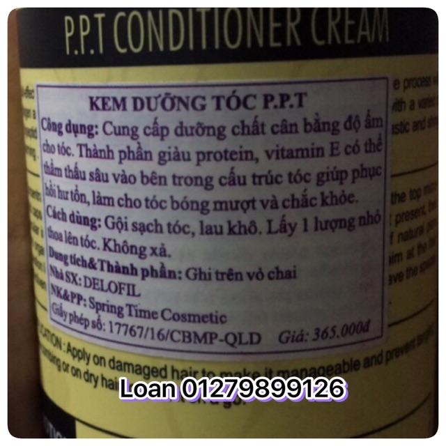 KEM DƯỠNG TÓC XẢ KHÔ PPT DELOFIL SIÊU MƯỢT TÓC 260ML