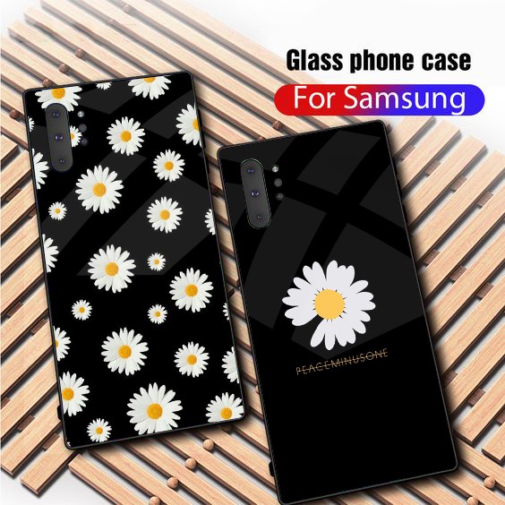 Ốp lưng cường lực Hoa Cúc Galaxy Note8/Note9/Note10/Note10+/S8/S9/S10/S8+/S9+/S10+