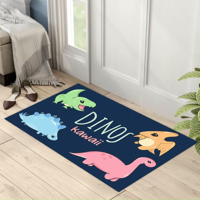 [RẺ VÔ ĐỊCH] Thảm Chùi Chân 3d Chống Trơn Trượt Hình Thú Đáng Yêu Kích Thước 40x60cm