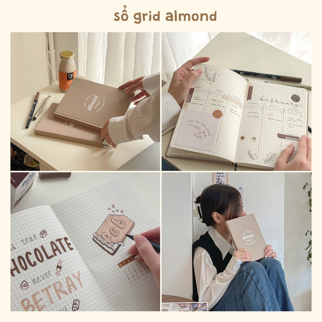 Sổ tay Bullet Journal Crabit - Lên kế hoạch - Dotgrid, Planner, Trơn, Còng, kẻ ngang... GIÁ SHOCK