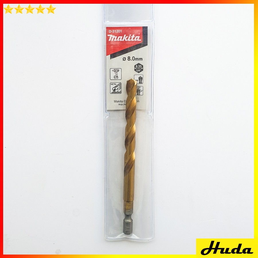 Mũi khoan sắt phủ Titan từ 8mm-12mm chân lục giác NZ Makita