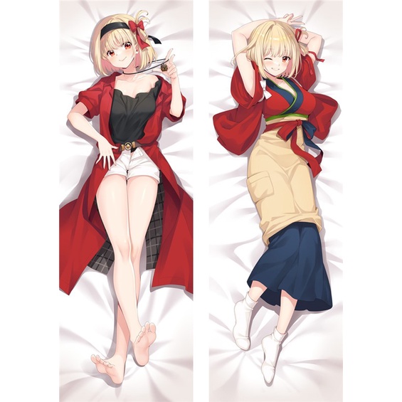 Vỏ Gối Ôm In Hình Lycoris Recoil Nishikigi Chisato Dakim Sakura Cỡ 50X150CM