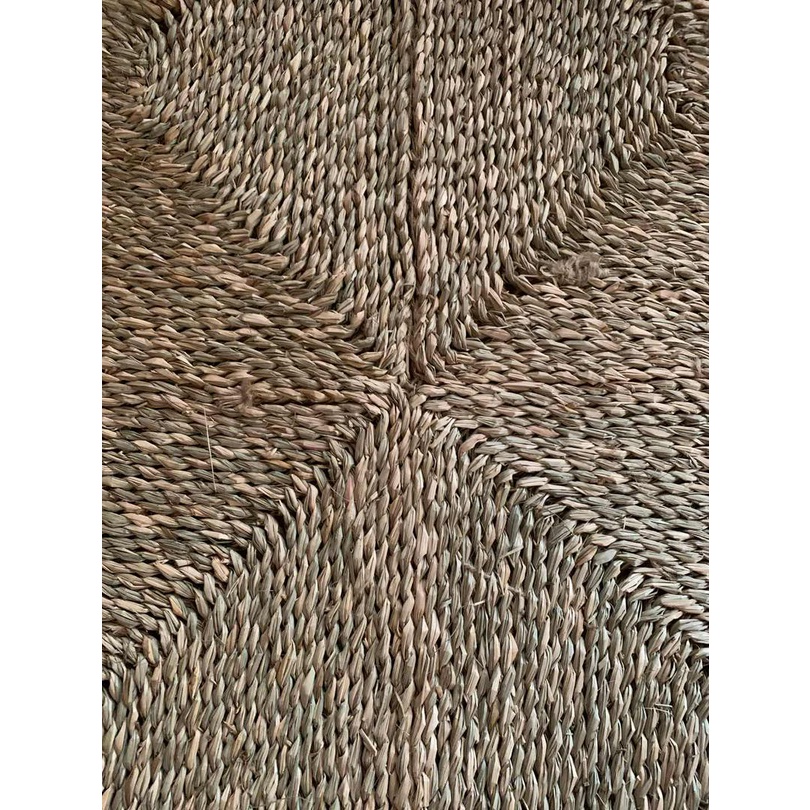 Thảm cói chữ nhật trải sản, decor tiện ích hàng xuất khẩu HUNGPHUC size 90cm x 90cm
