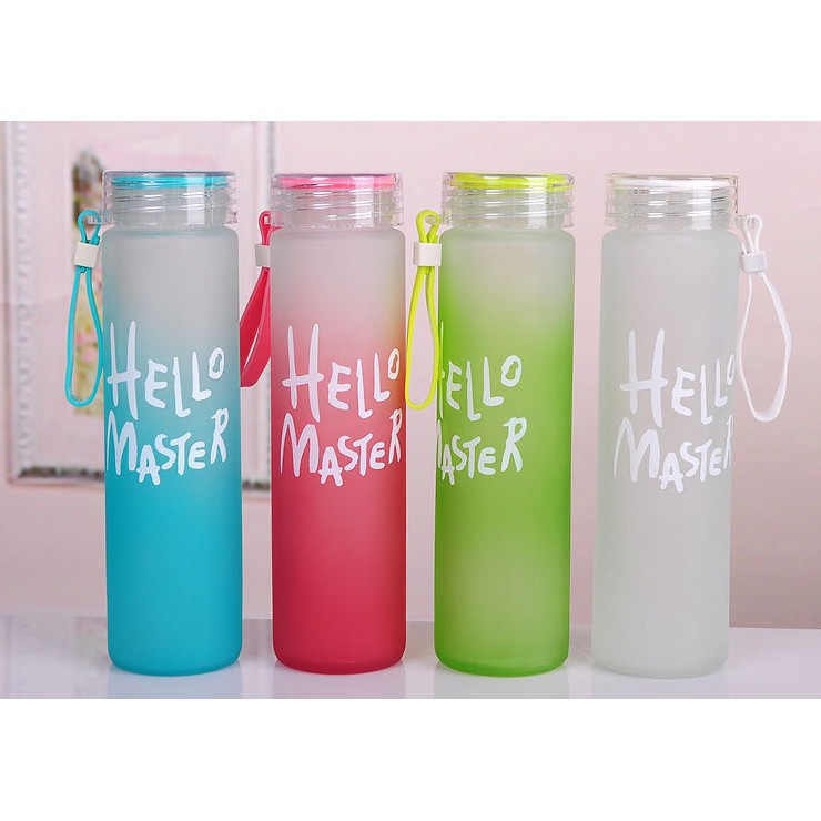 [FLASH SALES] BÌNH NƯỚC THỦY TINH HELLO MASTER 400ML