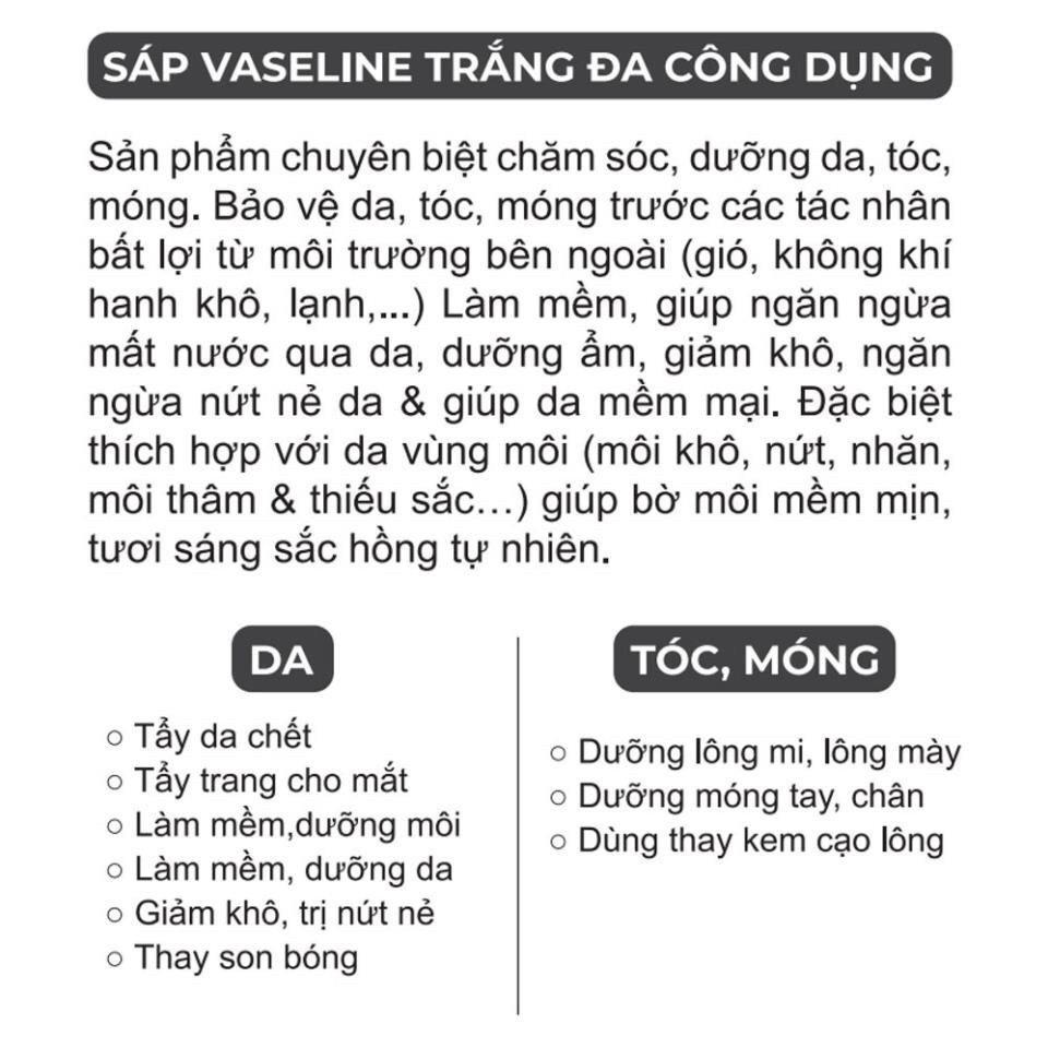 (CHÍNH HÃNG) Sáp Dưỡng Ziaja White Vaseline Tái Tạo Da, Bảo Vệ Giữ Ẩm - 30ml