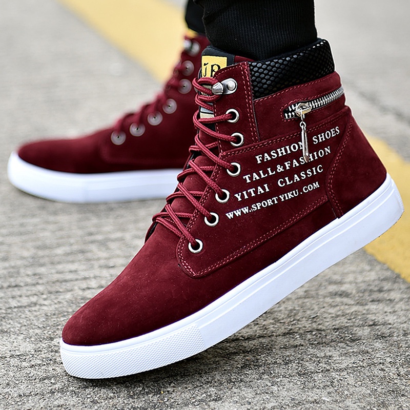 Giày Bốt Martin Cổ Cao Có Dây Buộc Size 38-47 Phong Cách Retro Cho Nam