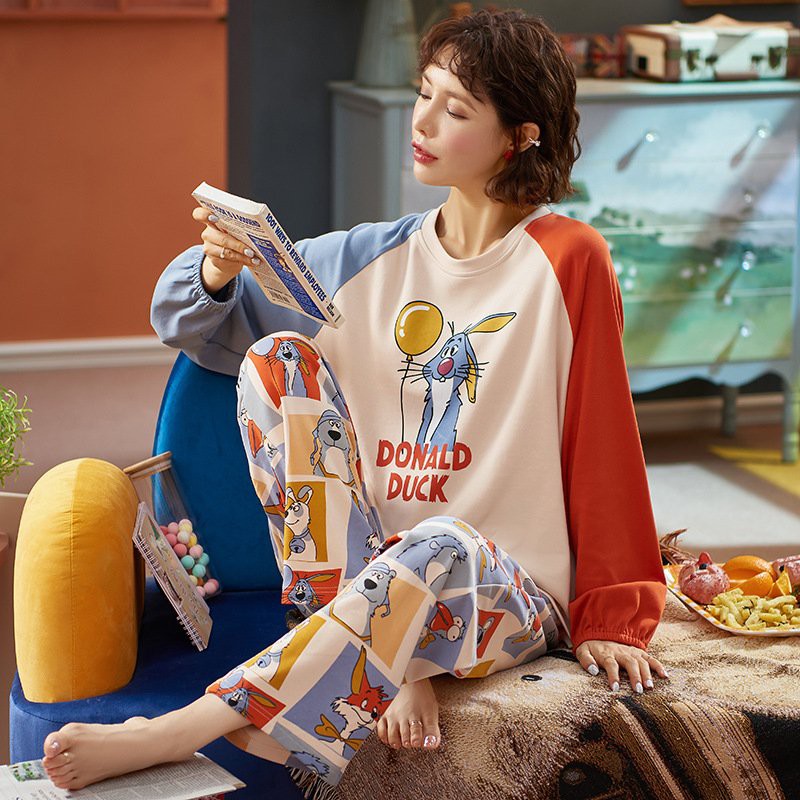 [ FREESHIP] Bộ đồ ngủ nữ pijama dài tay, đồ bộ mặc nhà thu đông chất liệu cotton mềm mại thoáng mát QA03 | BigBuy360 - bigbuy360.vn