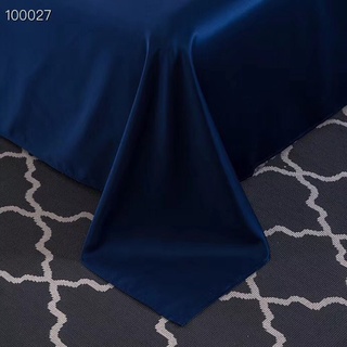 (Loại 1) Bộ Ga Gối Phi Lụa 4 Món Cao Cấp Mát,Mềm,Mịn Lan Bedding- Màu Xanh Đen