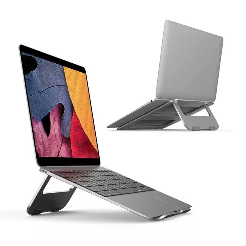 Giá đỡ tản nhiệt/ Đế đỡ laptop, máy tính xách tay - Phụ kiện chất liệu hợp kim nhôm gọn nhẹ, chắc chắn - Màu ngẫu nhiên