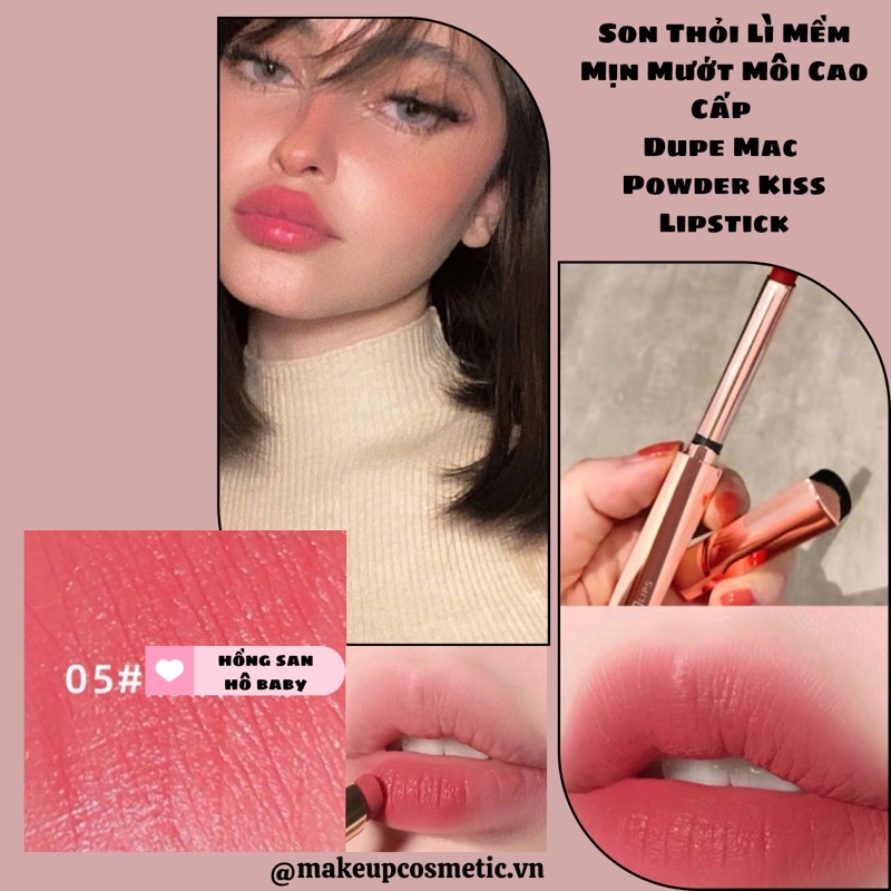 Son Thỏi Lì Mềm Mịn Mướt Môi Cao Cấp Dupe Mac 🌟 Powder Kiss Lipstick 🌟