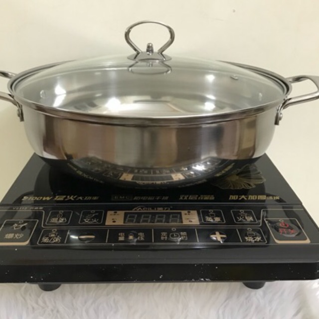 BẾP ĐIỆN TỪ HÃNG MEILI KÈM NỒI LẨU PHI 30CM CHỐNG KHÊ