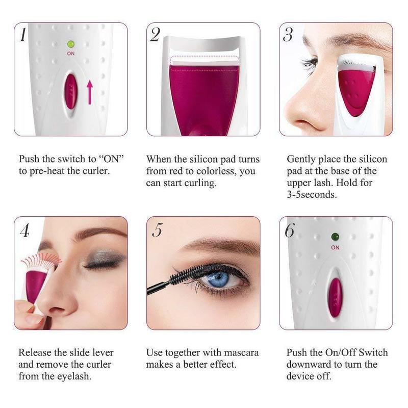 [Hàng mới về] Dụng cụ bấm mi cong dài lâu dài hoạt động bằng điện tự nhiên