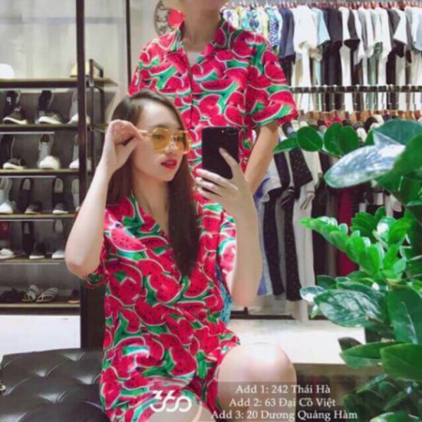 Bộ dưa hấu đỏ chất kate đẹp mặc đi biển | BigBuy360 - bigbuy360.vn