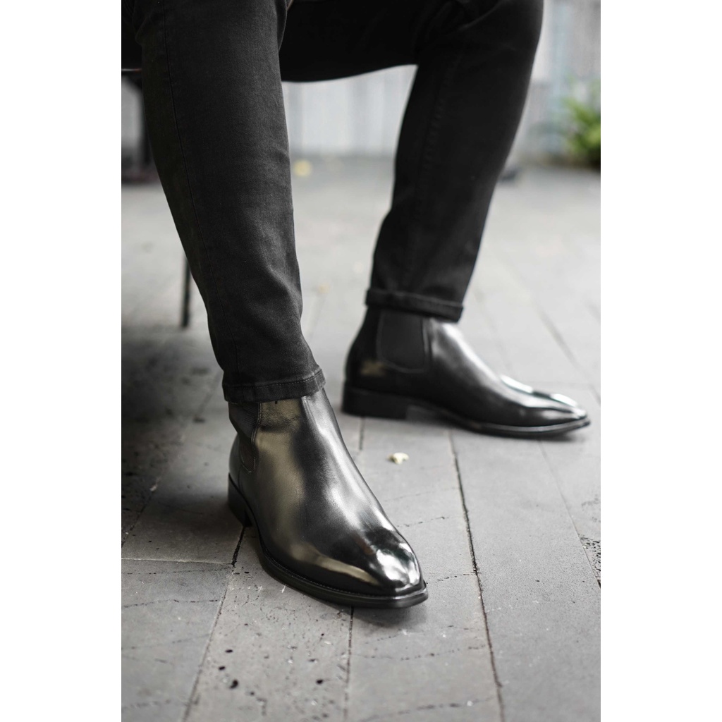 Giày công sở CHELSEA boot nam cao cổ BEATLES da thật mũi nhọn đế phíp Văn phòng giày tây Sartorial BH 1 năm | BigBuy360 - bigbuy360.vn